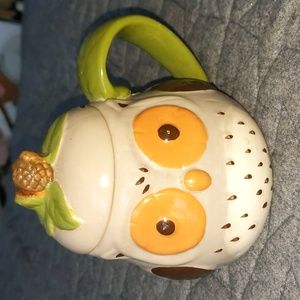 Vintage Handmade Owl Mug w/ Cap